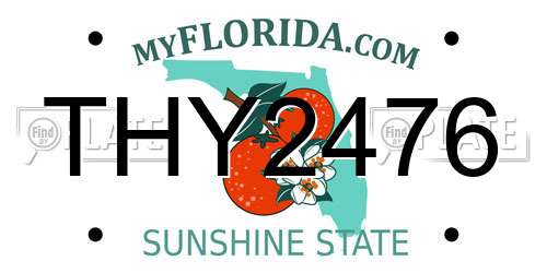 THY2476 Florida License Plate