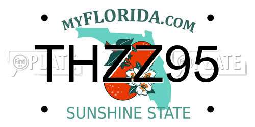 THZZ95 Florida License Plate