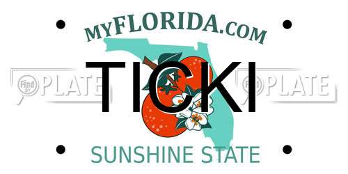 TICKI Florida License Plate