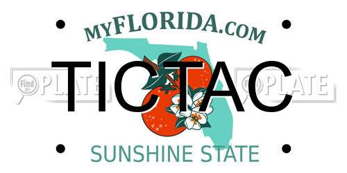 TICTAC Florida License Plate
