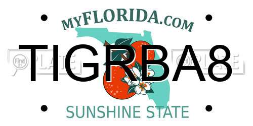TIGRBA8 Florida License Plate