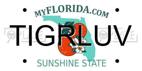 TIGRLUV Florida License Plate