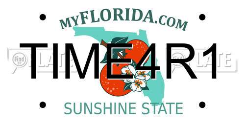 TIME4R1 Florida License Plate