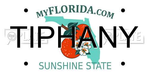 TIPHANY Florida License Plate