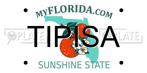 TIPISA Florida License Plate
