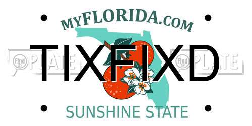 TIXFIXD Florida License Plate