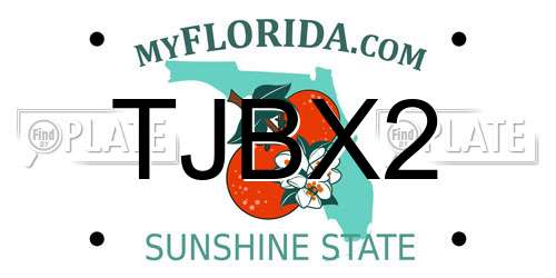 TJBX2 Florida License Plate