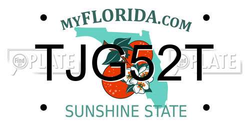 TJG52T Florida License Plate
