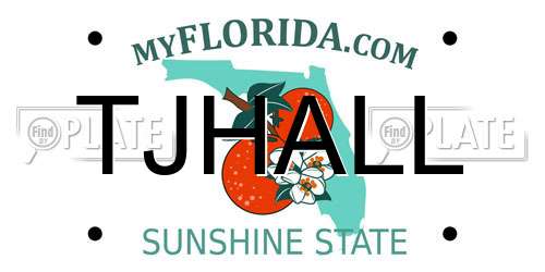TJHALL Florida License Plate