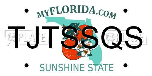 TJTSSQS Florida License Plate