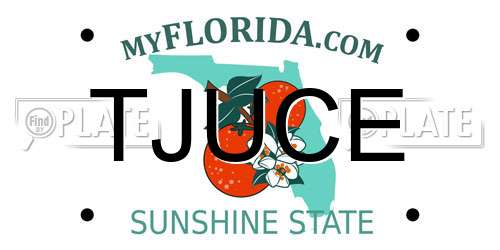 TJUCE Florida License Plate