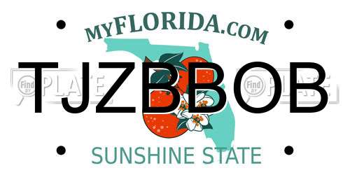 TJZBBOB Florida License Plate