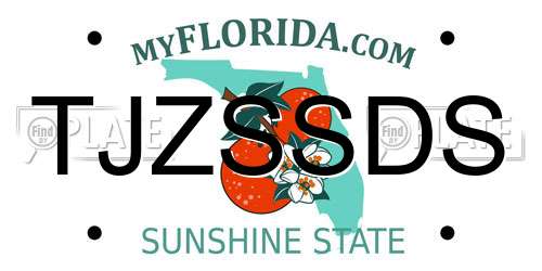 TJZSSDS Florida License Plate