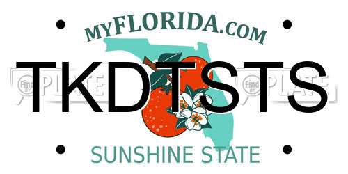 TKDTSTS Florida License Plate