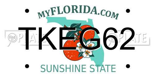 TKEG62 Florida License Plate