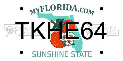 TKHE64 Florida License Plate