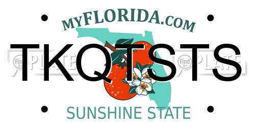 TKQTSTS Florida License Plate