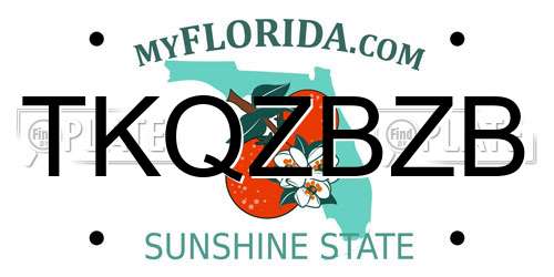 TKQZBZB Florida License Plate