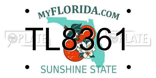 TL8361 Florida License Plate