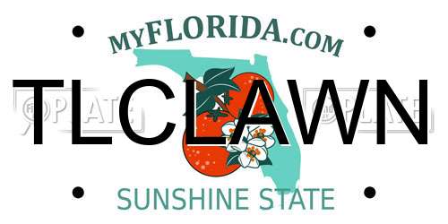 TLCLAWN Florida License Plate