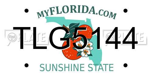 TLG5144 Florida License Plate