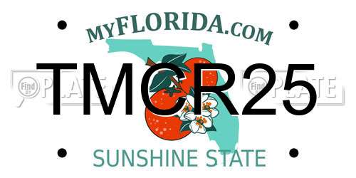 TMCR25 Florida License Plate