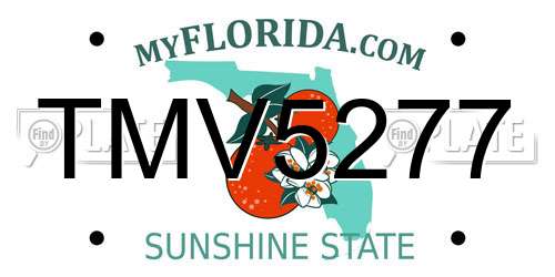 TMV5277 Florida License Plate