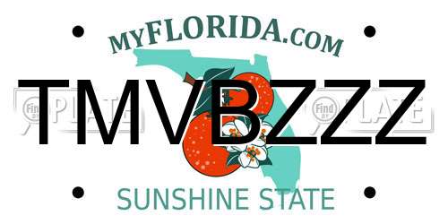 TMVBZZZ Florida License Plate