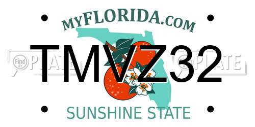 TMVZ32 Florida License Plate