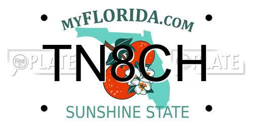 TN8CH Florida License Plate
