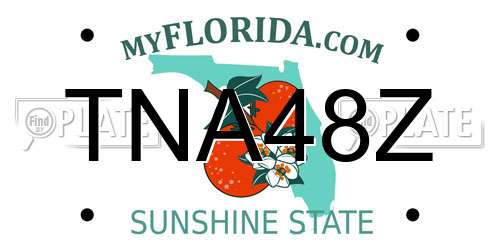 TNA48Z Florida License Plate