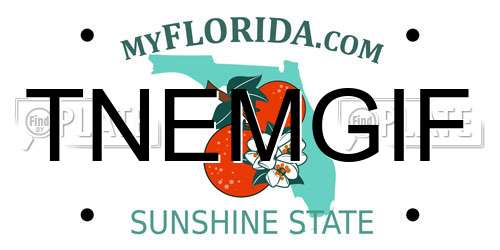 TNEMGIF Florida License Plate