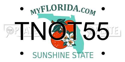 TNOT55 Florida License Plate