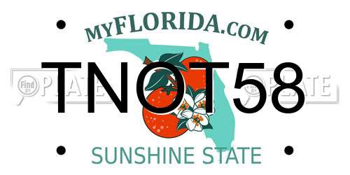 TNOT58 Florida License Plate