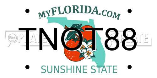 TNOT88 Florida License Plate