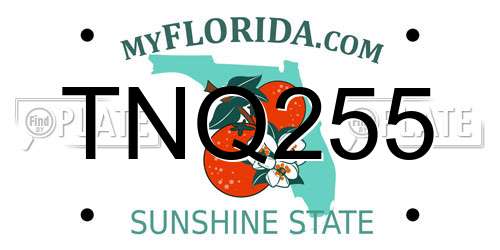 TNQ255 Florida License Plate
