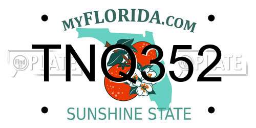 TNQ352 Florida License Plate
