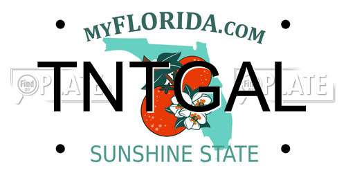 TNTGAL Florida License Plate