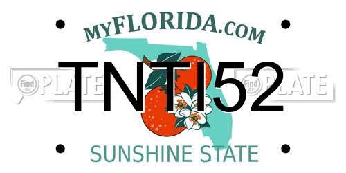TNTI52 Florida License Plate