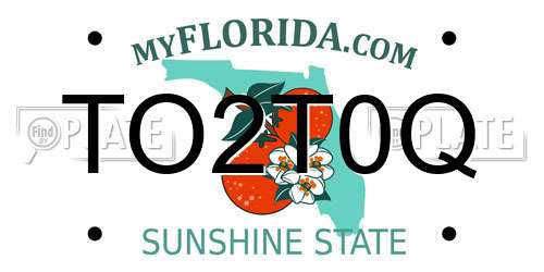 TO2T0Q Florida License Plate