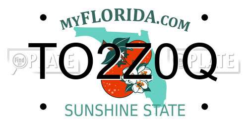 TO2Z0Q Florida License Plate