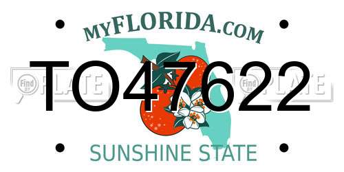 TO47622 Florida License Plate