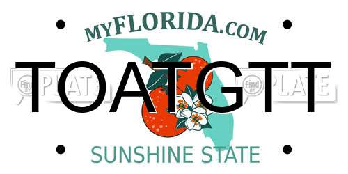 TOATGTT Florida License Plate