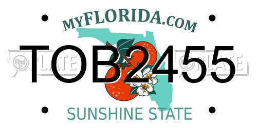 TOB2455 Florida License Plate