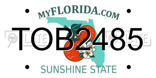 TOB2485 Florida License Plate