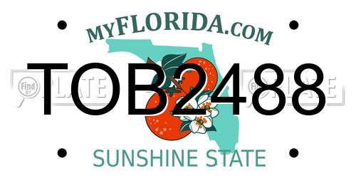 TOB2488 Florida License Plate