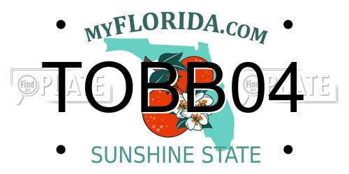 TOBB04 Florida License Plate