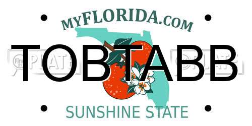 TOBTABB Florida License Plate