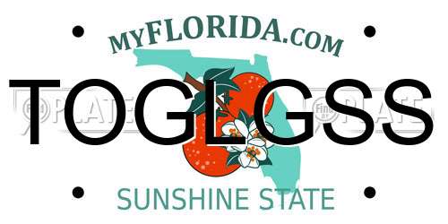 TOGLGSS Florida License Plate