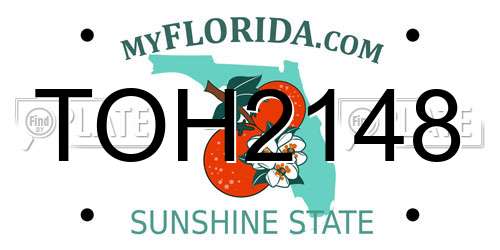 TOH2148 Florida License Plate